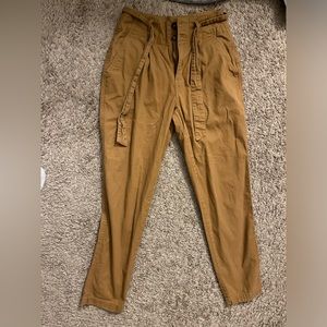 Forever 21 Khaki pants with tie belt